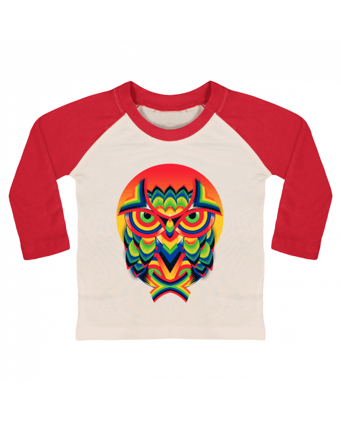 T-shirt baby Baseball long sleeve Owl 3 by ali_gulec