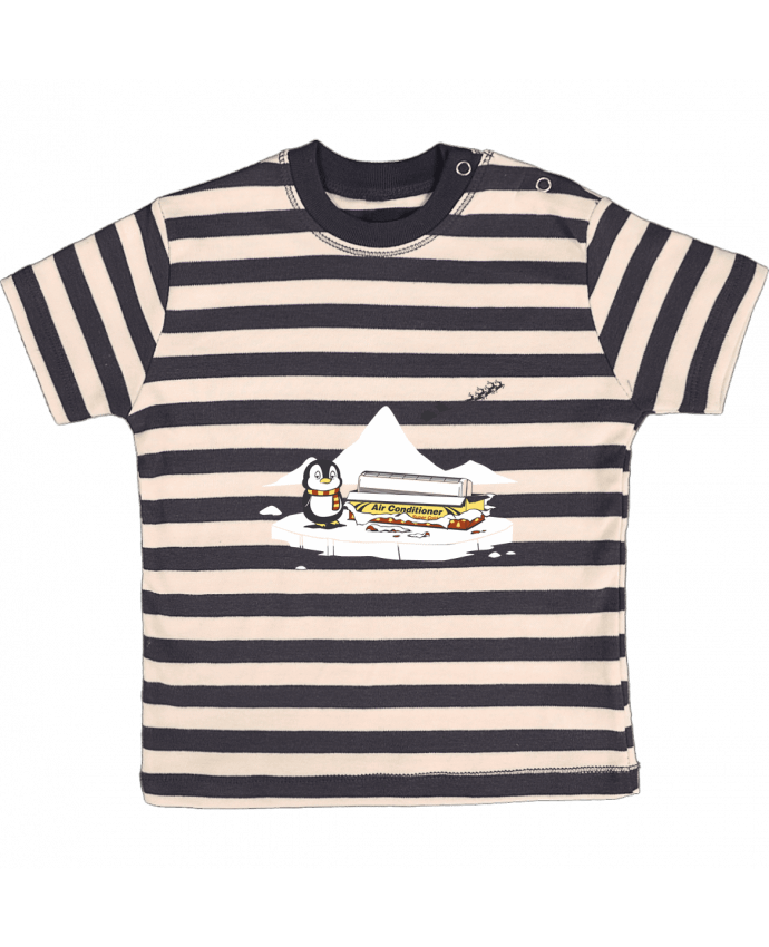 T-shirt baby with stripes Christmas Gift by flyingmouse365