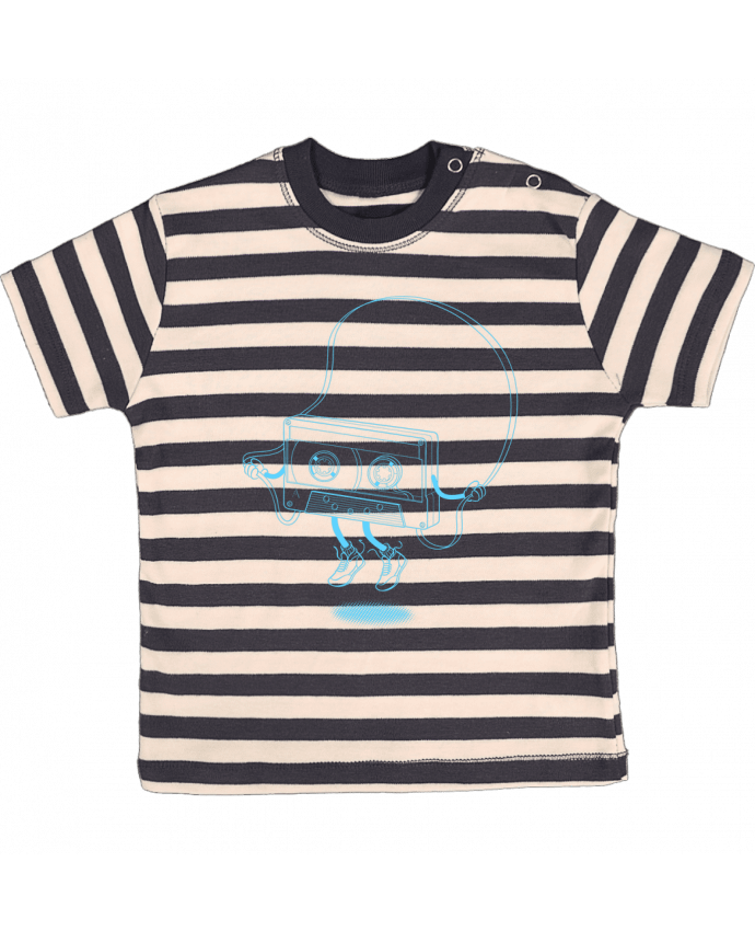 Camiseta Bebé a Rayas Jumping tape por flyingmouse365