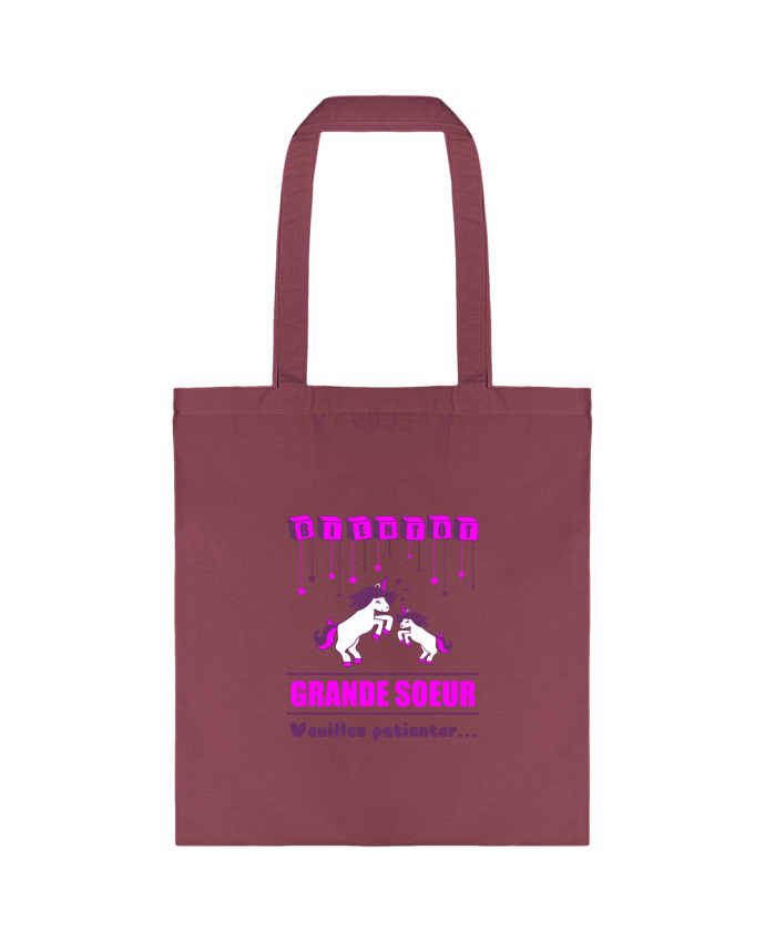 Tote-bag Bientôt Grande Soeur, licorne par Benichan