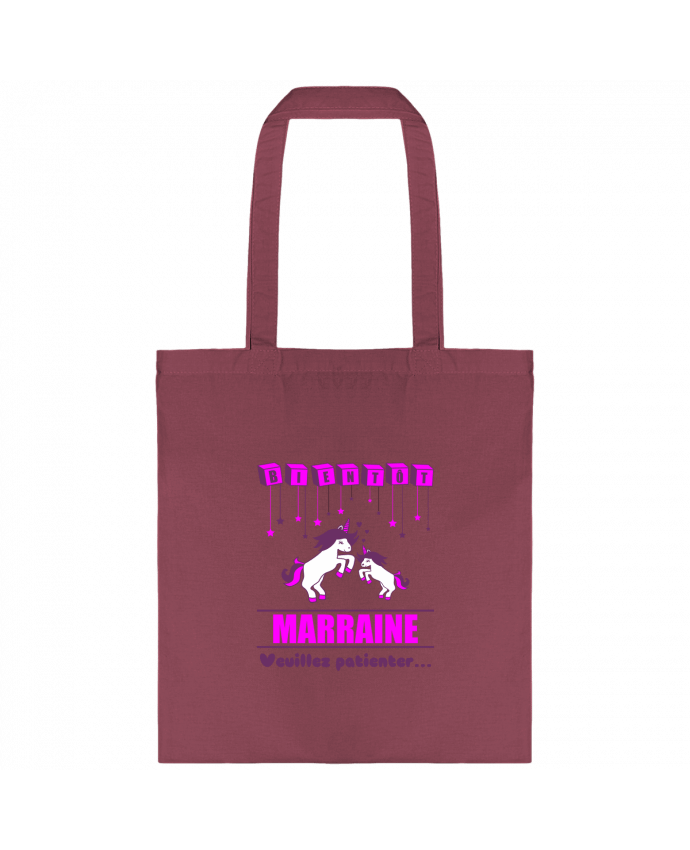 Tote-bag Bientôt Marraine, future marraine, licorne par Benichan