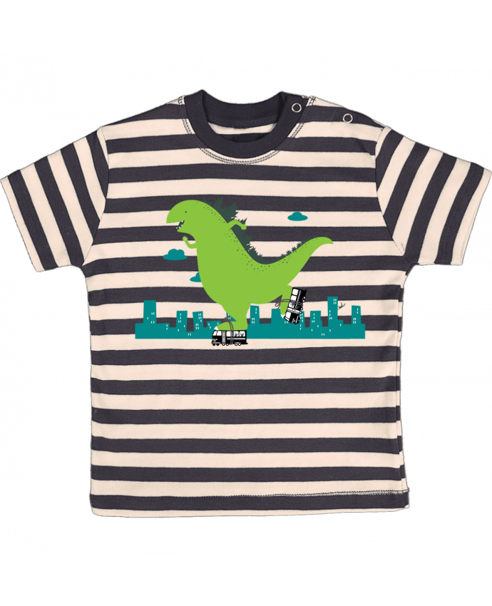 T-shirt baby with stripes Roller Skating by flyingmouse365