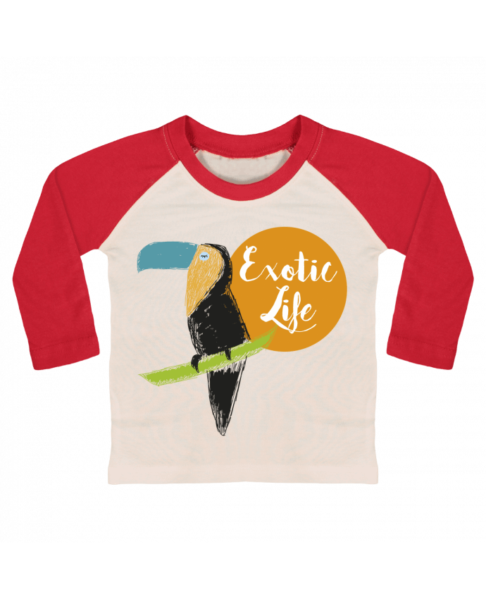 T-shirt baby Baseball long sleeve TOUCAN by IDÉ'IN