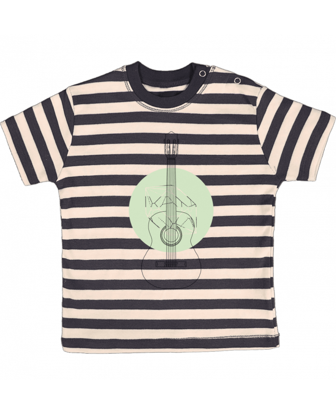 T-shirt baby with stripes Guitar by Florent Bodart