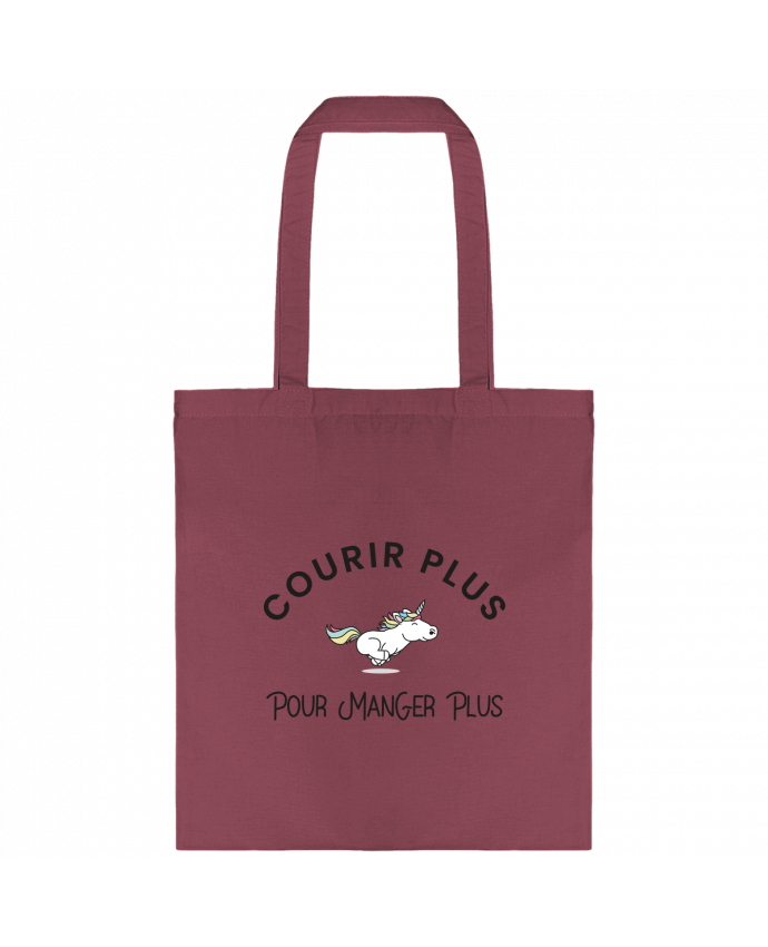 Tote-bag Courir plus pour manger plus - Licorne par Folie douce