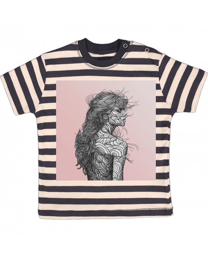 Camiseta Bebé a Rayas Pinksky por PedroTapa