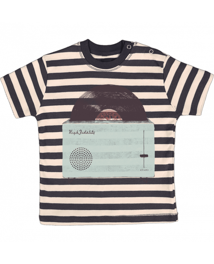 Camiseta Bebé a Rayas High Fidelity por Florent Bodart