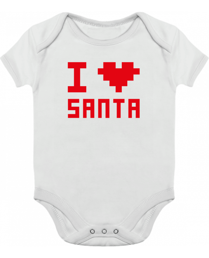 Body Bebé Contraste I LOVE SANTA por tunetoo