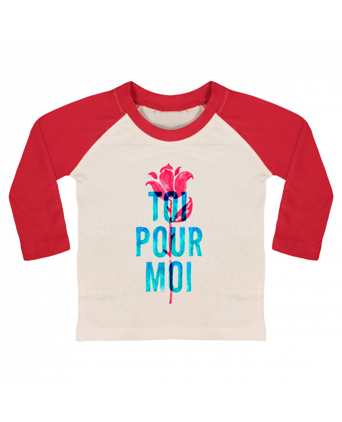 T-shirt baby Baseball long sleeve Toi pour moi by Promis