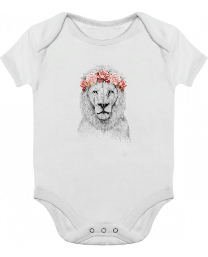 Body bébé manches contrastées Festival Lion par Balàzs Solti