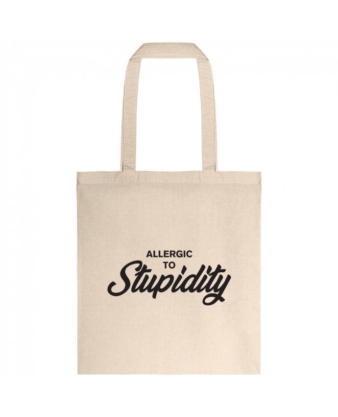 Tote Bag cotton Allergic to stupidity by tunetoo