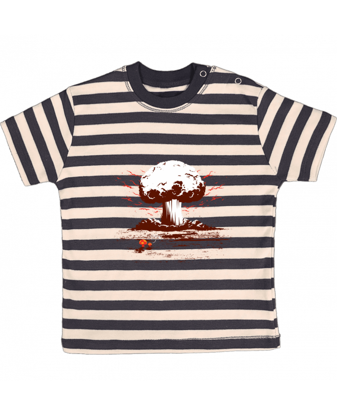 T-shirt baby with stripes PAPA by flyingmouse365