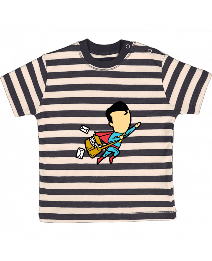 Camiseta Bebé a Rayas Post por flyingmouse365