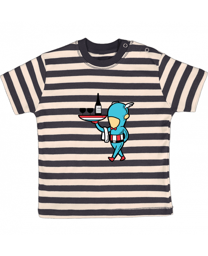 Tee-shirt bébé à rayures Restaurant par flyingmouse365