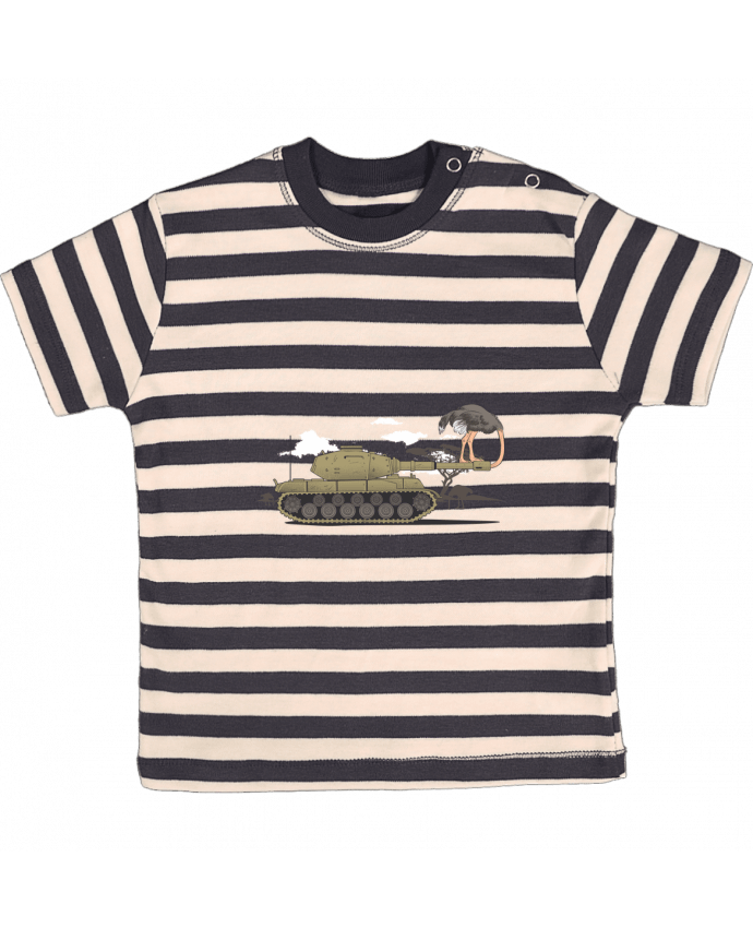 Camiseta Bebé a Rayas Safe por flyingmouse365