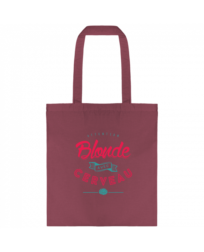 Tote-bag BLONDE AVEC CERVEAU par PTIT MYTHO