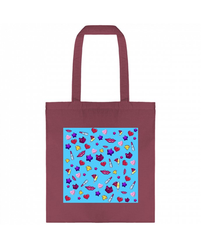 Tote Bag cotton Fashion Girl - Digital Pattern 1 by inchauspe