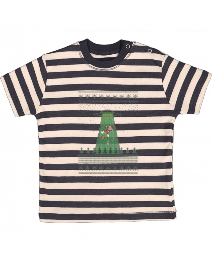 T-shirt baby with stripes Goodbye to Boring Santa by Morozinka