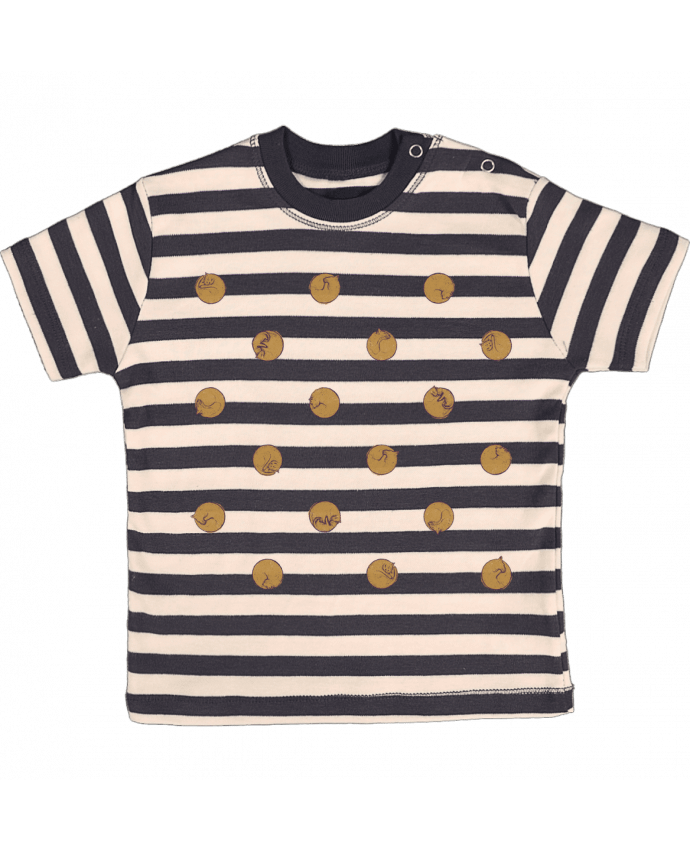 Tee-shirt bébé à rayures Polcats par Florent Bodart