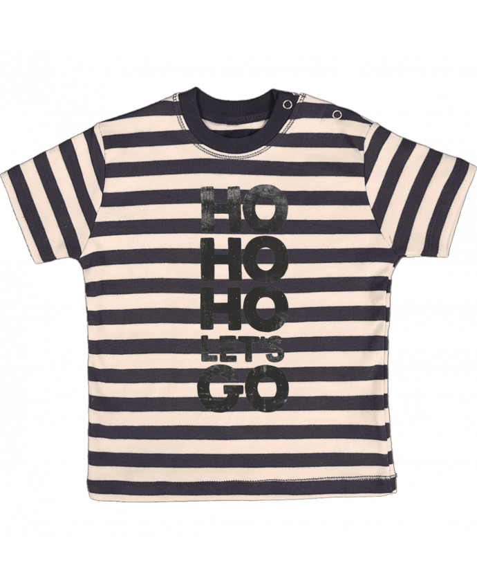 T-shirt baby with stripes Let's Go by Morozinka