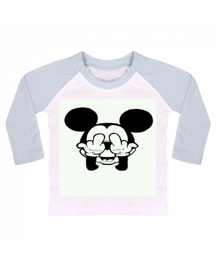 Tee-shirt Bébé Baseball ML Vetement mickey doigt d'honneur par Designer_TUNETOO