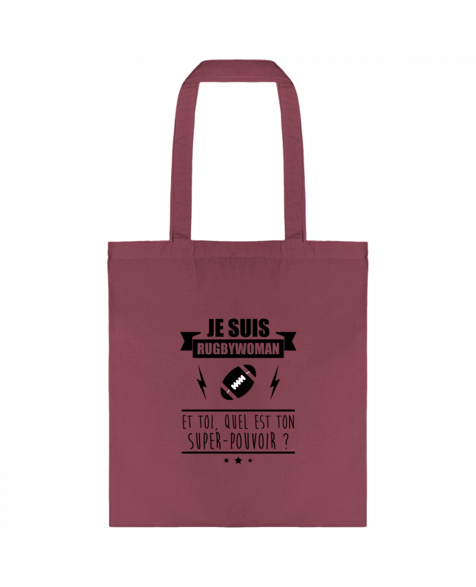 Bolsa de Tela de Algodón Je suis rugbywoman et toi, quel est ton super-pouvoir ? por Benichan