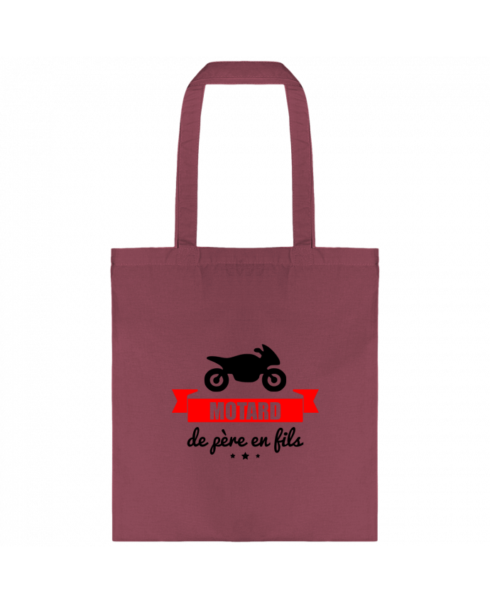 Tote-bag Motard de père en fils, moto, motard par Benichan