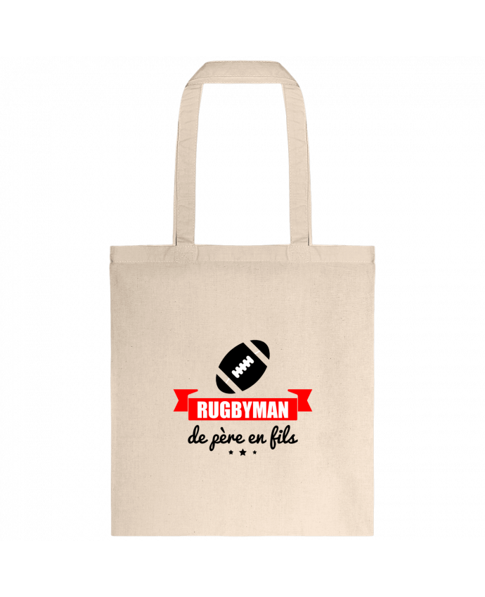 Tote-bag Rugbyman de père en fils, rugby, rugbyman par Benichan