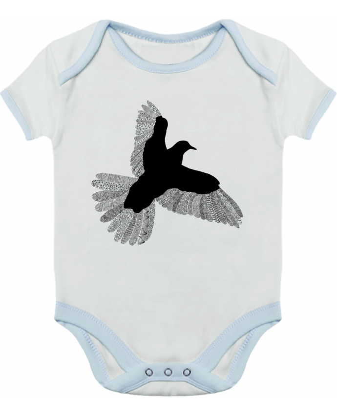 Body bébé manches contrastées Bird par Florent Bodart