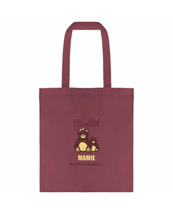 Bolsa de Tela de Algodón Bientôt Mamie, future grand-mère, ourson, famille, grossesse por Benichan