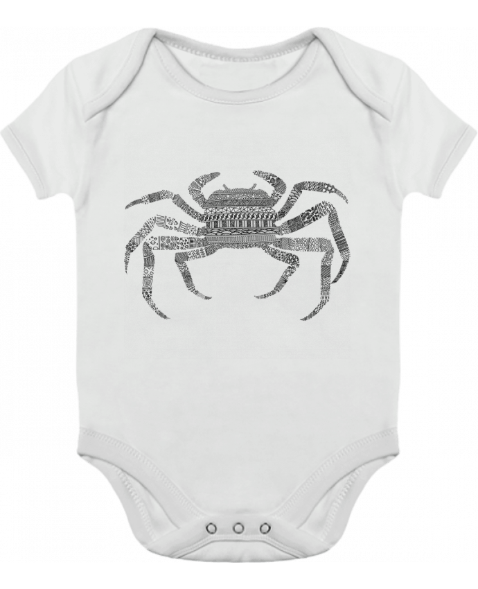 Body bébé manches contrastées Crab par Florent Bodart