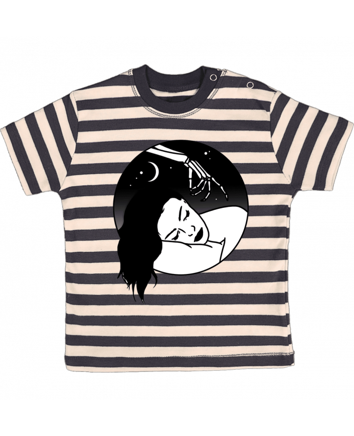 T-shirt baby with stripes Cauchemar by tattooanshort