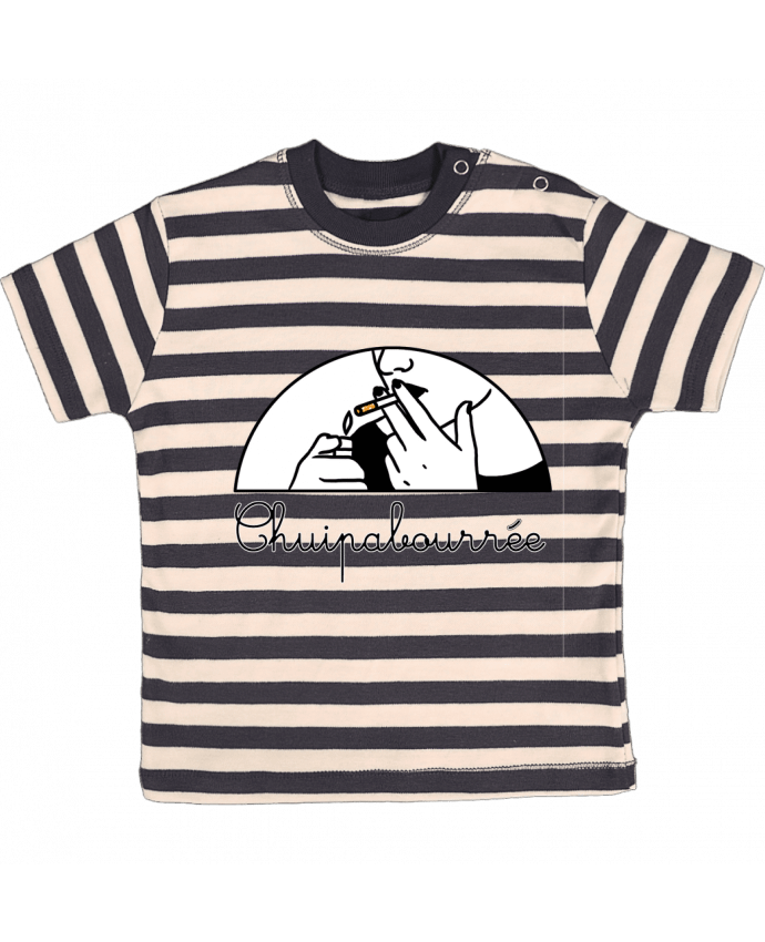 T-shirt baby with stripes Chuipabourrée by tattooanshort
