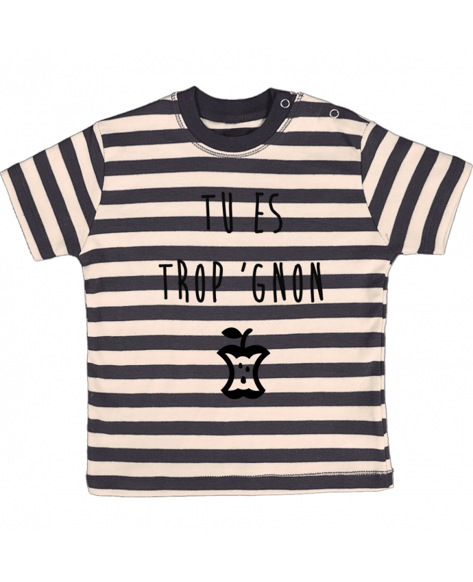 T-shirt baby with stripes Trop'gnon by tunetoo