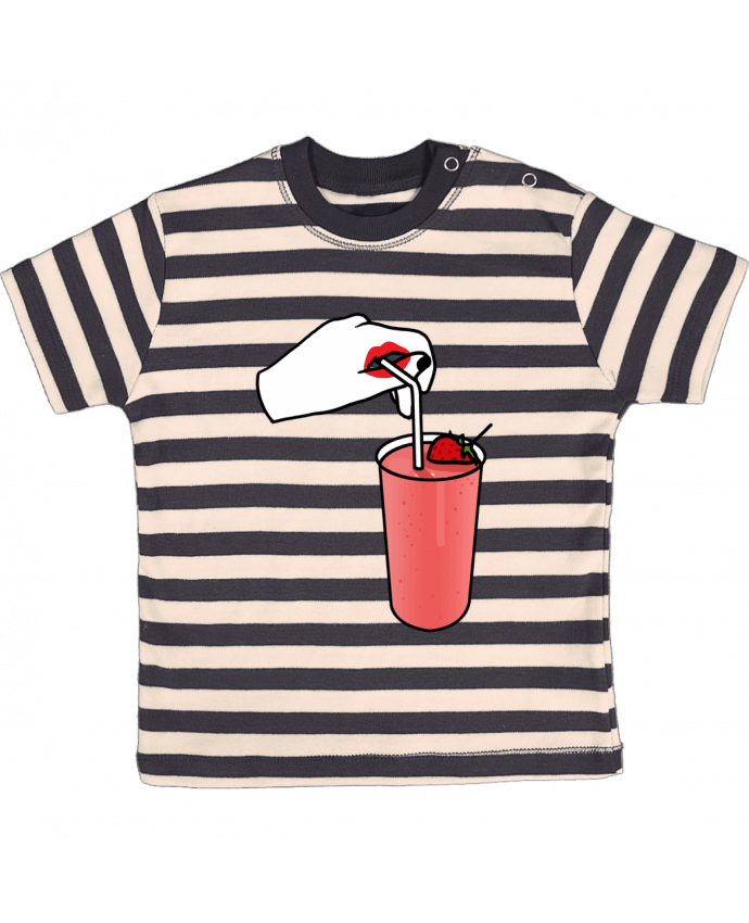 T-shirt baby with stripes Milk shake by tattooanshort