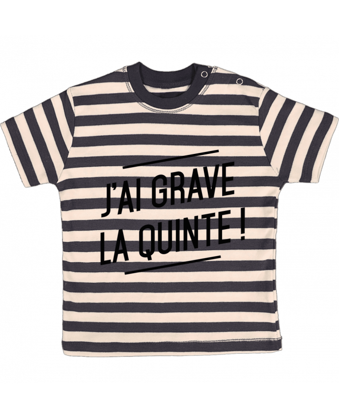T-shirt baby with stripes La quinte ! by tunetoo