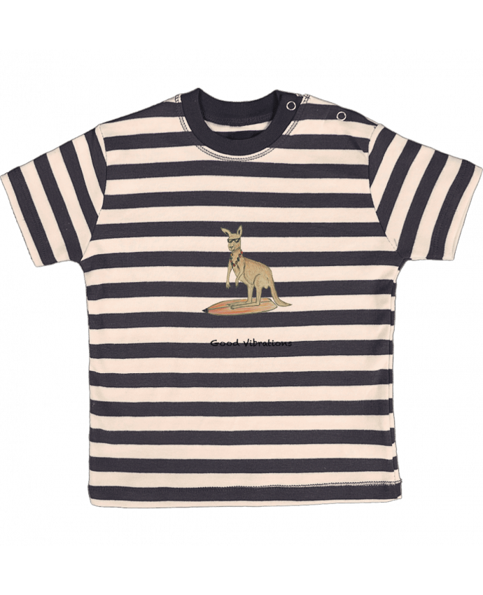 T-shirt baby with stripes GOOD VIBRATIONS by La Paloma