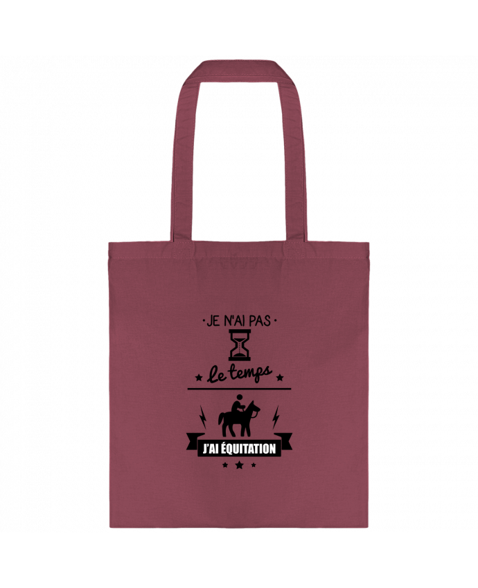Tote-bag Je n'ai pas le temps j'ai équitation par Benichan