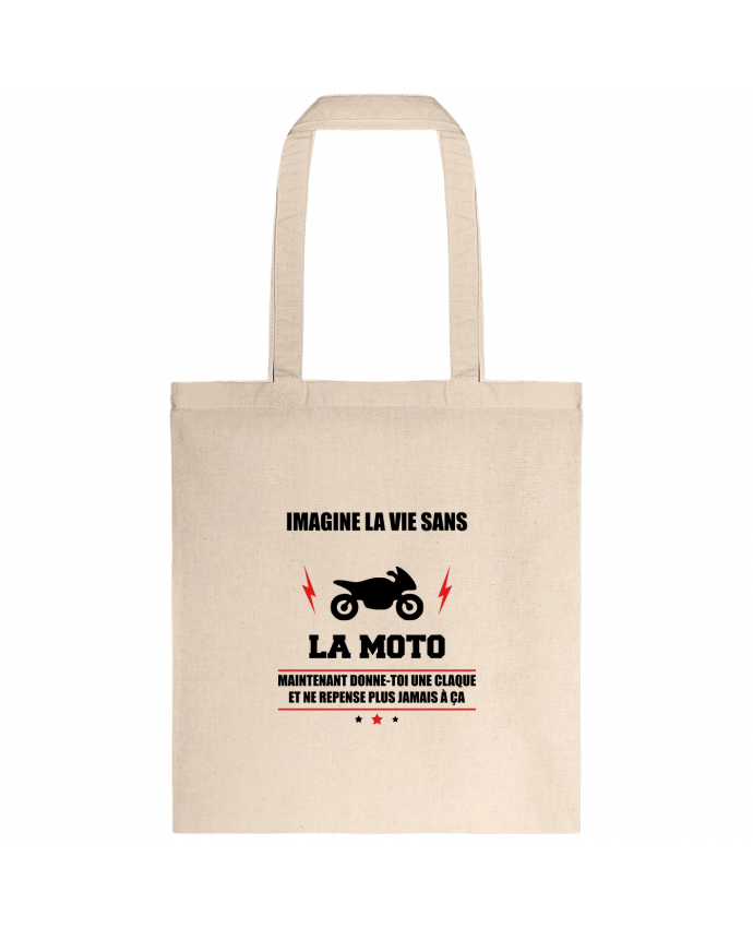 Tote-bag Imagine la vie sans la moto par Benichan