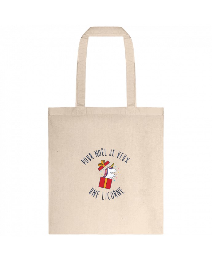 Tote Bag cotton Noël - Je veux une licorne by tunetoo