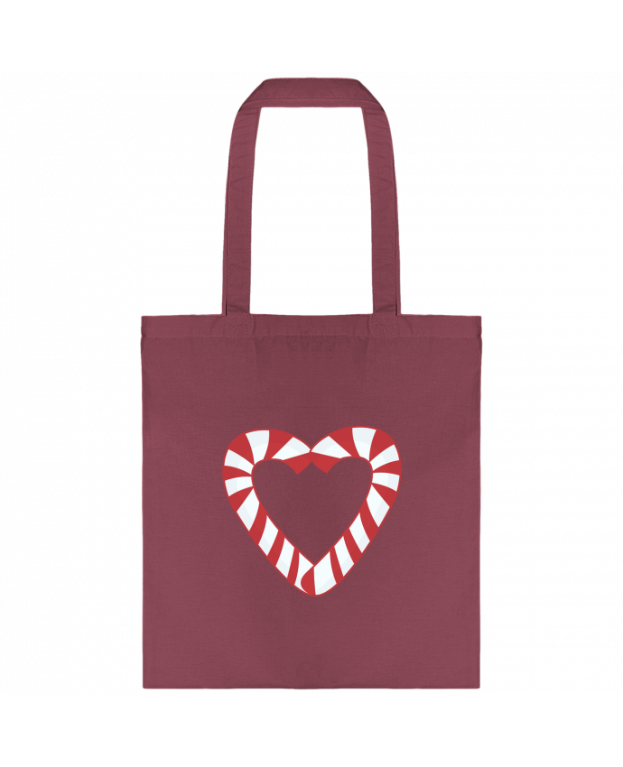 Bolsa de Tela de Algodón Christmas Candy Cane Heart por tunetoo