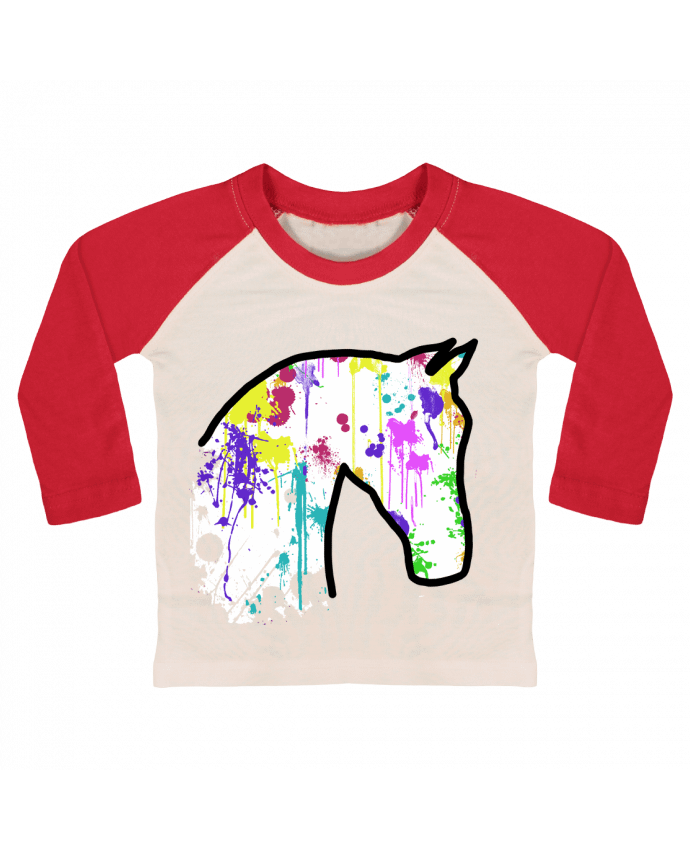 Tee-shirt Bébé Baseball ML Cheval éclaboussures par Tasca