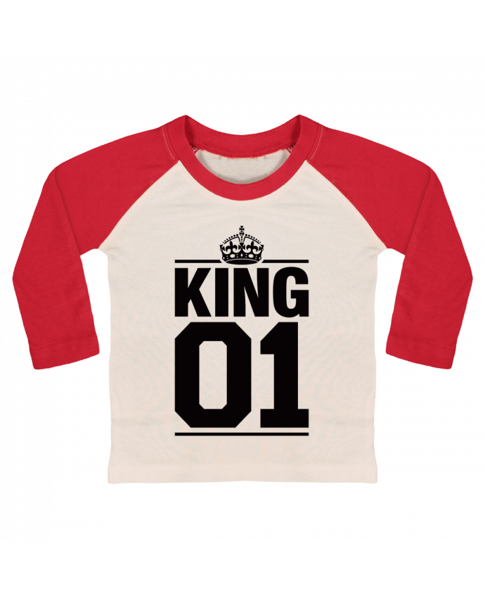 Camiseta Bebé Béisbol Manga Larga King 01 por Freeyourshirt.com
