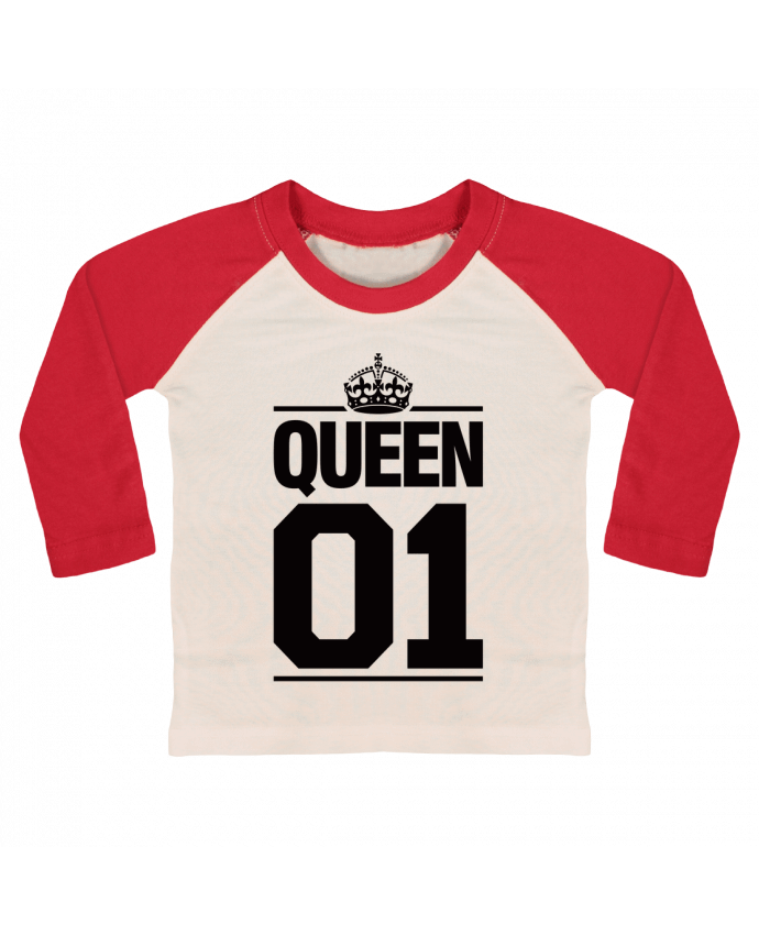 Camiseta Bebé Béisbol Manga Larga Queen 01 por Freeyourshirt.com