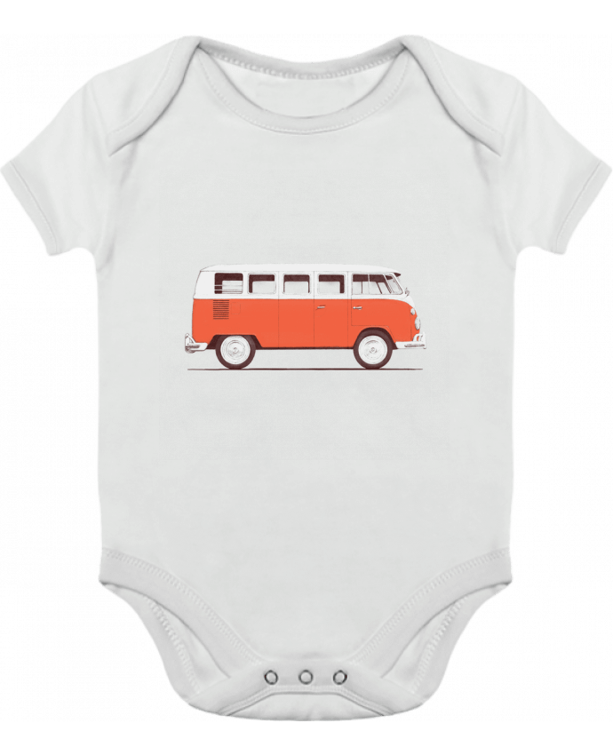 Body bébé manches contrastées Red Van par Florent Bodart