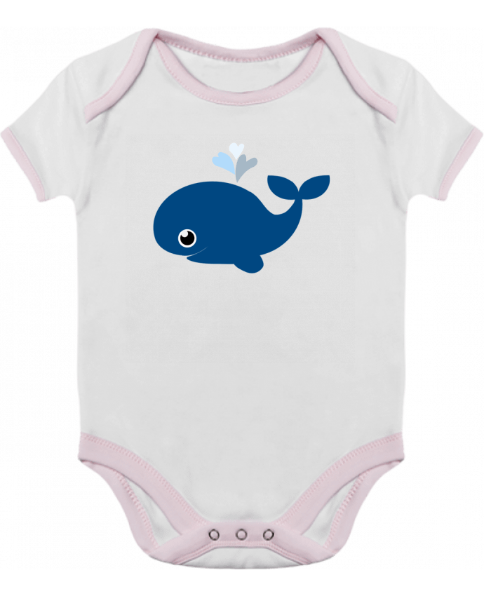 Body Bebé Contraste Baleine coeur por WBang