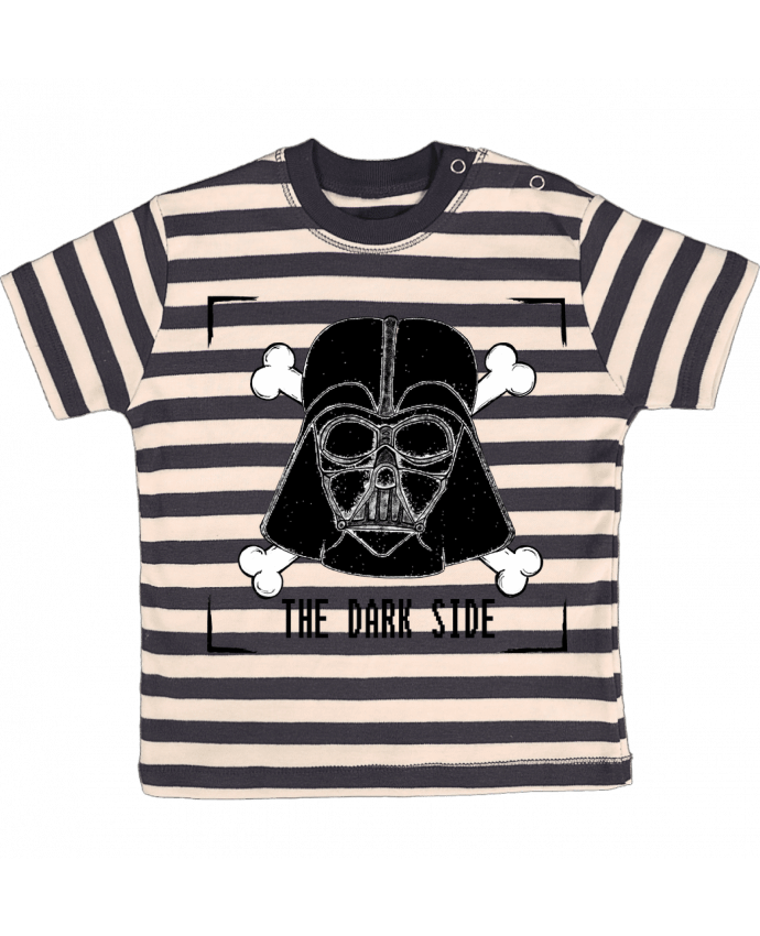 T-shirt baby with stripes Dark Vador by Paulo Makesart