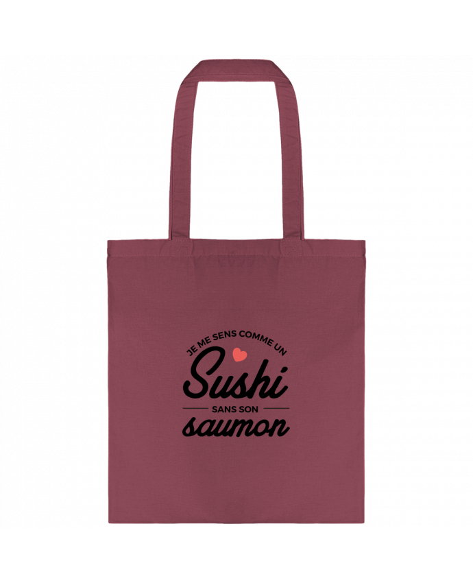 Tote Bag cotton Je me sens comme un sushi sans son saumon by Nana