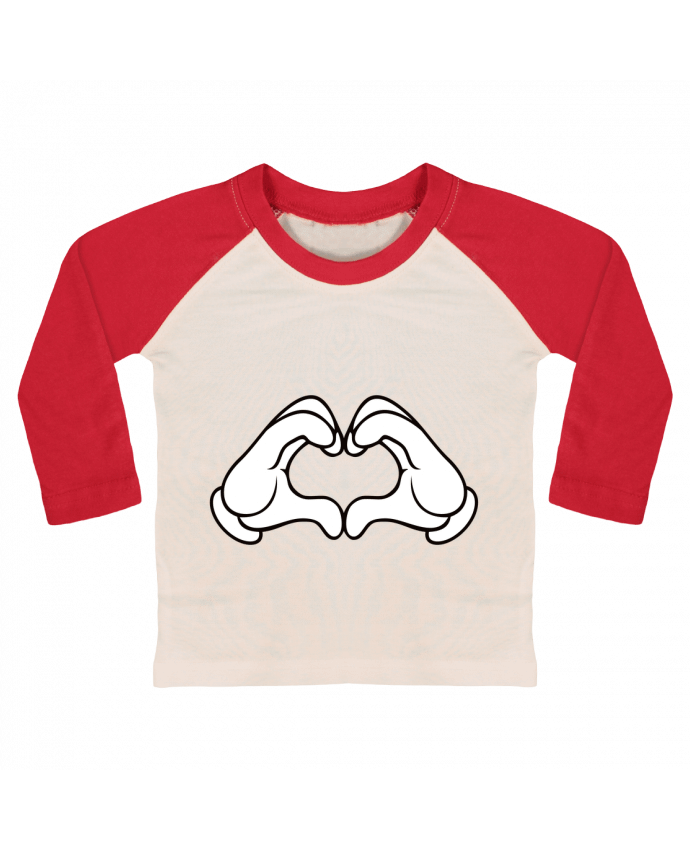 Camiseta Bebé Béisbol Manga Larga LOVE Signe por Freeyourshirt.com