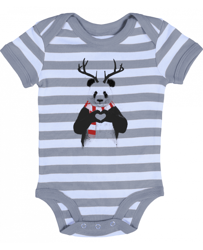 Baby Body striped X-mas Panda - Balàzs Solti